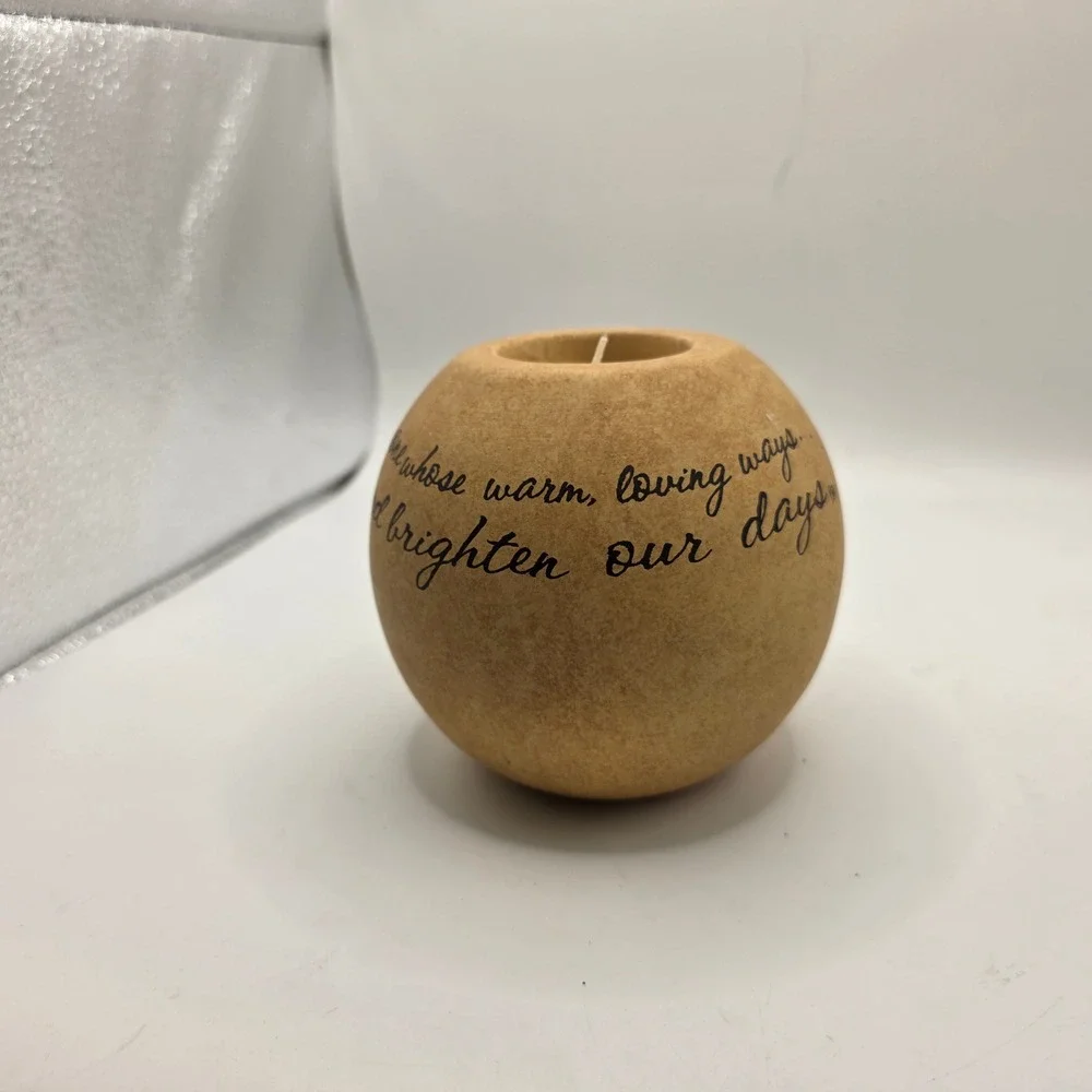 Comfort Candles Pavilion Gift Company Friend Tea Light Holder 05674 Terra Cotta